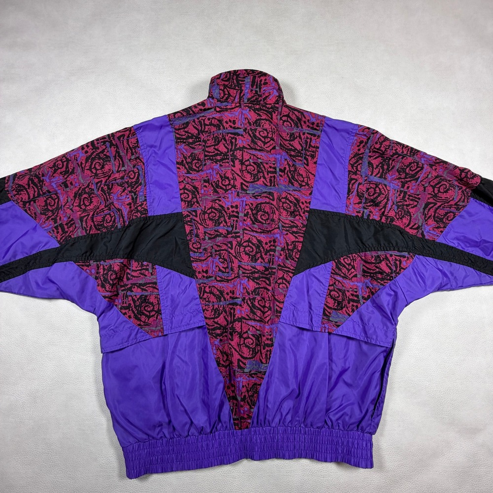 Vintage Nike Windbreaker Jacket Purple Pink Abstract 90s Retro Womens Small - Picture 9 of 14